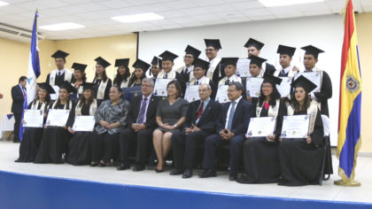 The first graduating class at Universidad Nacional Autónoma de Nicaragua, October 2016